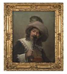 Oil on Canvas of a Cavalier, Signed Maztiga