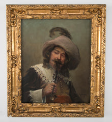 Oil on Canvas of a Cavalier, Signed Maztiga