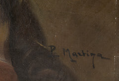 Oil on Canvas of a Cavalier, Signed Maztiga