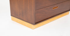 Pair of Leather and Walnut Chests Designed by Edward Wormley for Dunbar