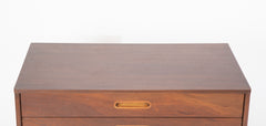 Pair of Leather and Walnut Chests Designed by Edward Wormley for Dunbar