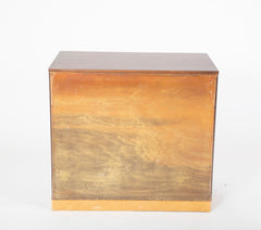 Pair of Leather and Walnut Chests Designed by Edward Wormley for Dunbar