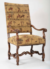 A French Louis XIII Style Walnut Arm Chair