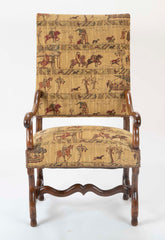 A French Louis XIII Style Walnut Arm Chair