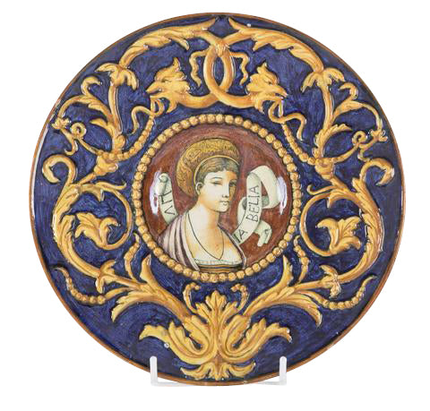 Italian Polychrome "Portrait" Plate