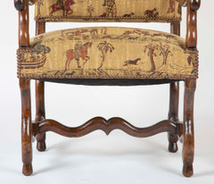 A French Louis XIII Style Walnut Arm Chair