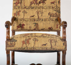 A French Louis XIII Style Walnut Arm Chair