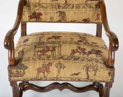 A French Louis XIII Style Walnut Arm Chair