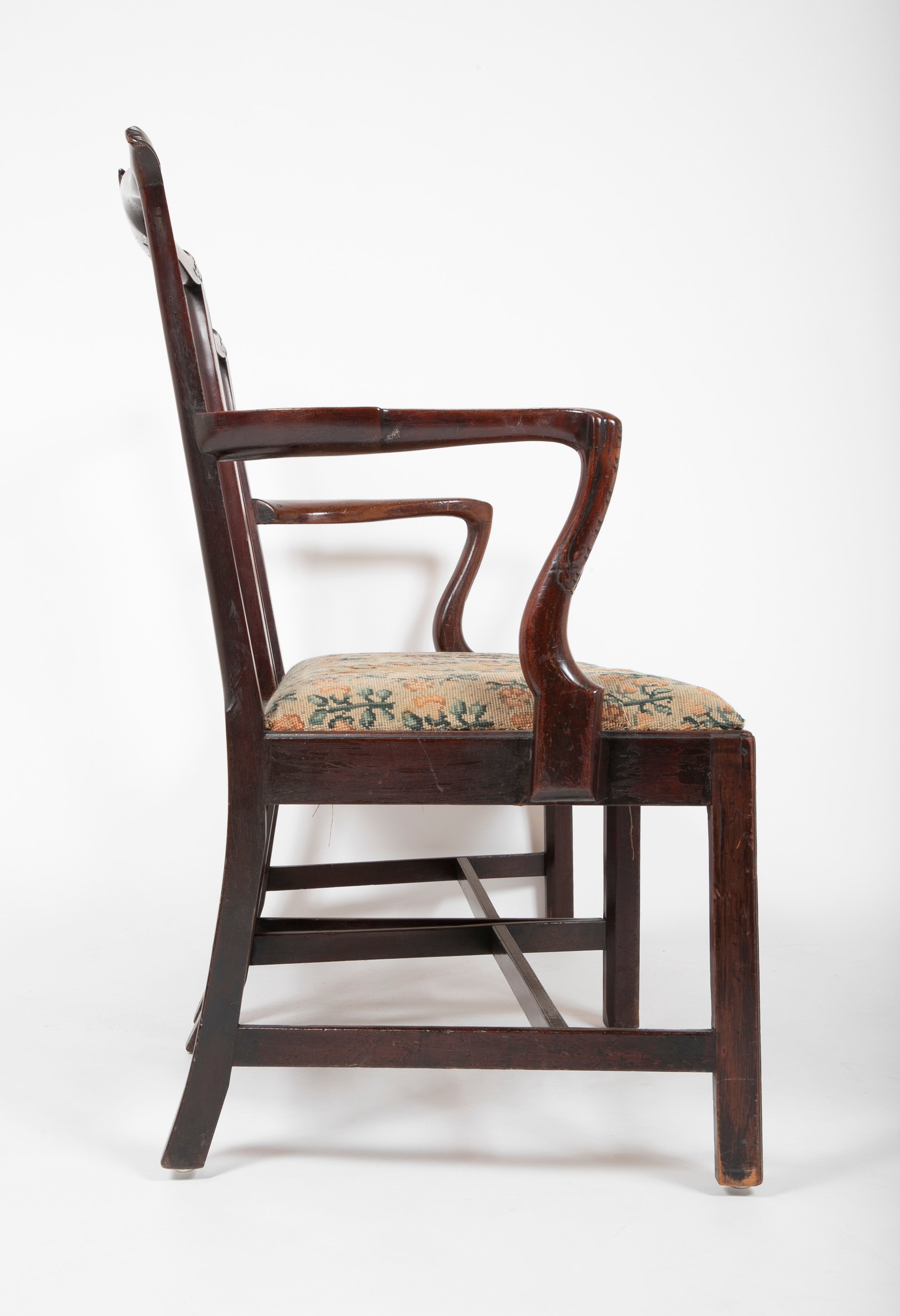Irish George III Mahogany Double Chair Back Settee