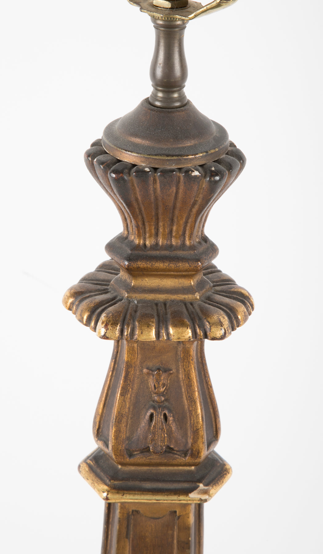 Italian Carved Gilt Wood Lamp