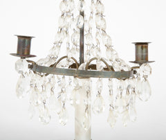 Pair of 19th Century French Moorish Crystal Candelabras.
