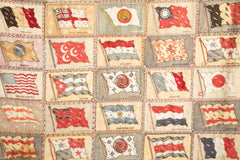 Wall Hanging Composed of Painted Felt Flags