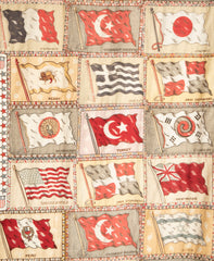 Wall Hanging Composed of Painted Felt Flags