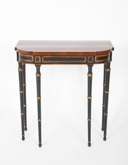 Pair of English Regency Rosewood and Ebonized Console Tables