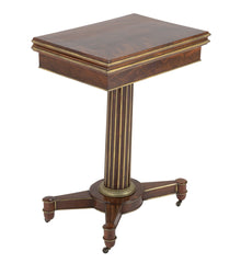 Baltic Mahogany and Brass Mounted Games Table