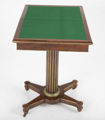 Baltic Mahogany and Brass Mounted Games Table