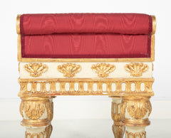Painted & Gilt Bench Made in the Style of a Gianni Versace Estate Bench