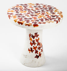 Agate Inlaid Marble Cocktail Table