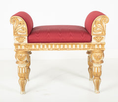 Painted & Gilt Bench Made in the Style of a Gianni Versace Estate Bench