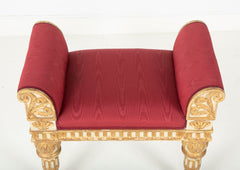 Painted & Gilt Bench Made in the Style of a Gianni Versace Estate Bench