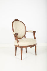 Pair of Louis XVI  Period Oval Back Fauteuil