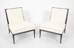 Pair of Ebonized Robsjohn-Gibbings Slipper Chairs
