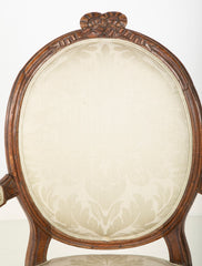 Pair of Louis XVI  Period Oval Back Fauteuil