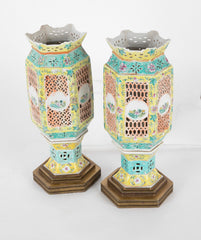An Early 20th Century Pair of Chinese Porcelain Lanterns