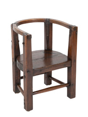 A 19th Century Continental Oak Iron Bound Tub Chair