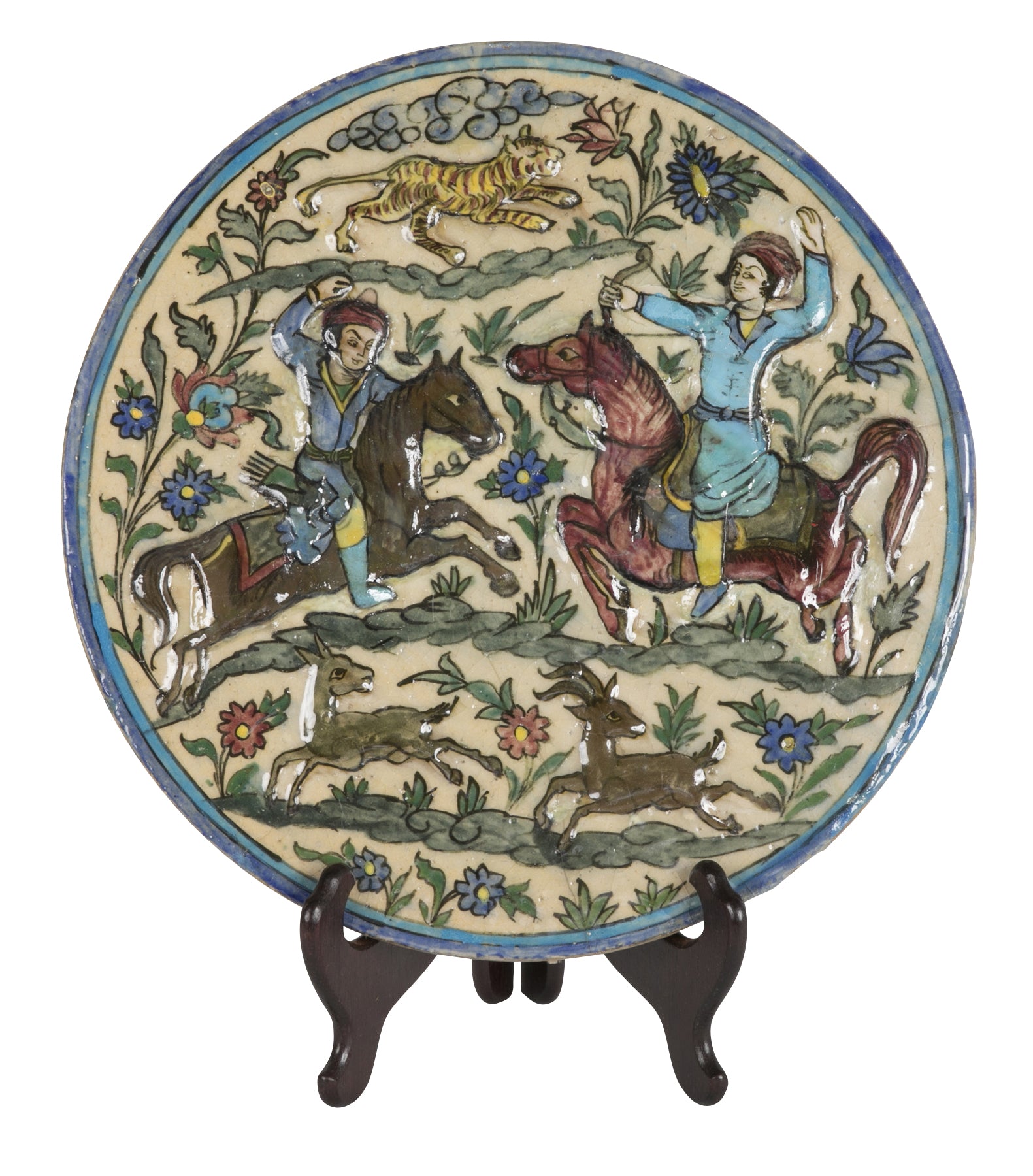 Glazed Persian Ceramic Rondel with Archers on Horseback – Avery & Dash ...