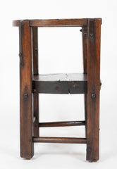 A 19th Century Continental Oak Iron Bound Tub Chair