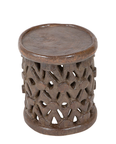 African Hard Wood Carved Stool