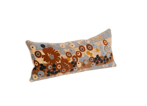 Jack Lenor Larsen Pillow of Printed Velvet with Mohair Velvet Backing