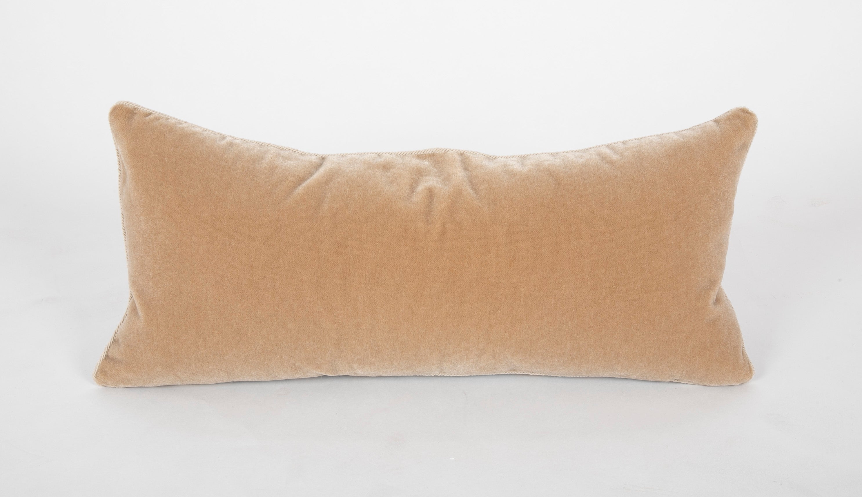 Jack Lenor Larsen Pillow of Printed Velvet with Mohair Velvet Backing