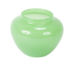 Steuben Green Vase with Stand Up Rim
