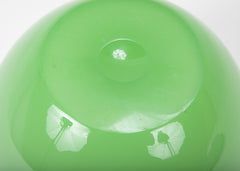 Steuben Green Vase with Stand Up Rim