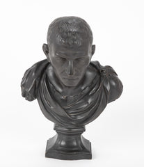 A 19th Century Ebonized Plaster Bust of Marcus Tulles Cicero