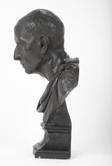 A 19th Century Ebonized Plaster Bust of Marcus Tulles Cicero