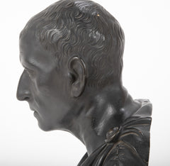 A 19th Century Ebonized Plaster Bust of Marcus Tulles Cicero