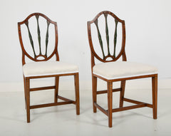 Pair of Edwardian Painted Satinwood Side Chairs