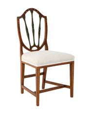 Pair of Edwardian Painted Satinwood Side Chairs
