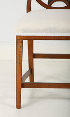 Pair of Edwardian Painted Satinwood Side Chairs