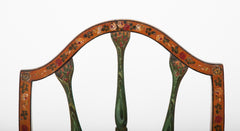 Pair of Edwardian Painted Satinwood Side Chairs