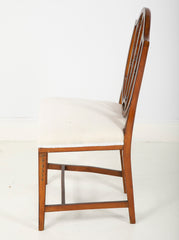 Pair of Edwardian Painted Satinwood Side Chairs