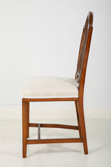 Pair of Edwardian Painted Satinwood Side Chairs