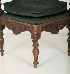 Wonderfully Carved 19th Century Italian Walnut Corner Chair