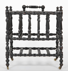 Pair of 19th Century Ebonized English Canterbury's