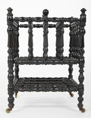 Pair of 19th Century Ebonized English Canterbury's