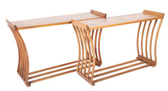 Pair of Asian Hardwood Console Tables