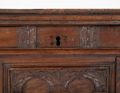 17th Century Spanish Carved Walnut Chest